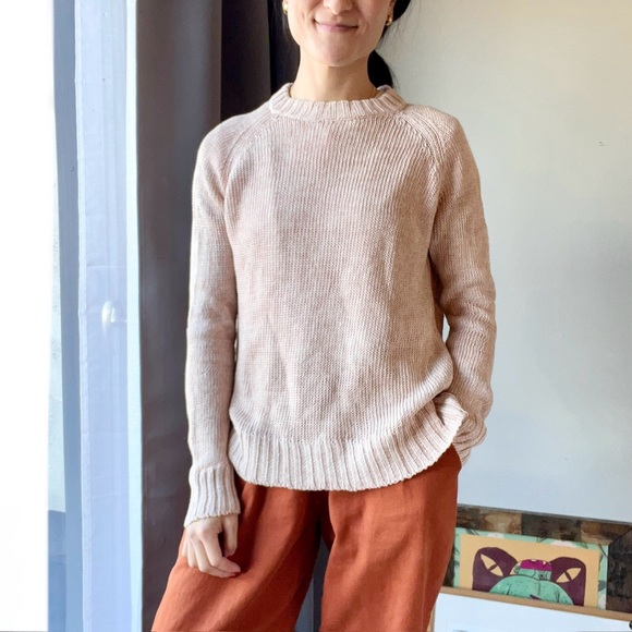 Kordal 100% linen pink heathered sweater